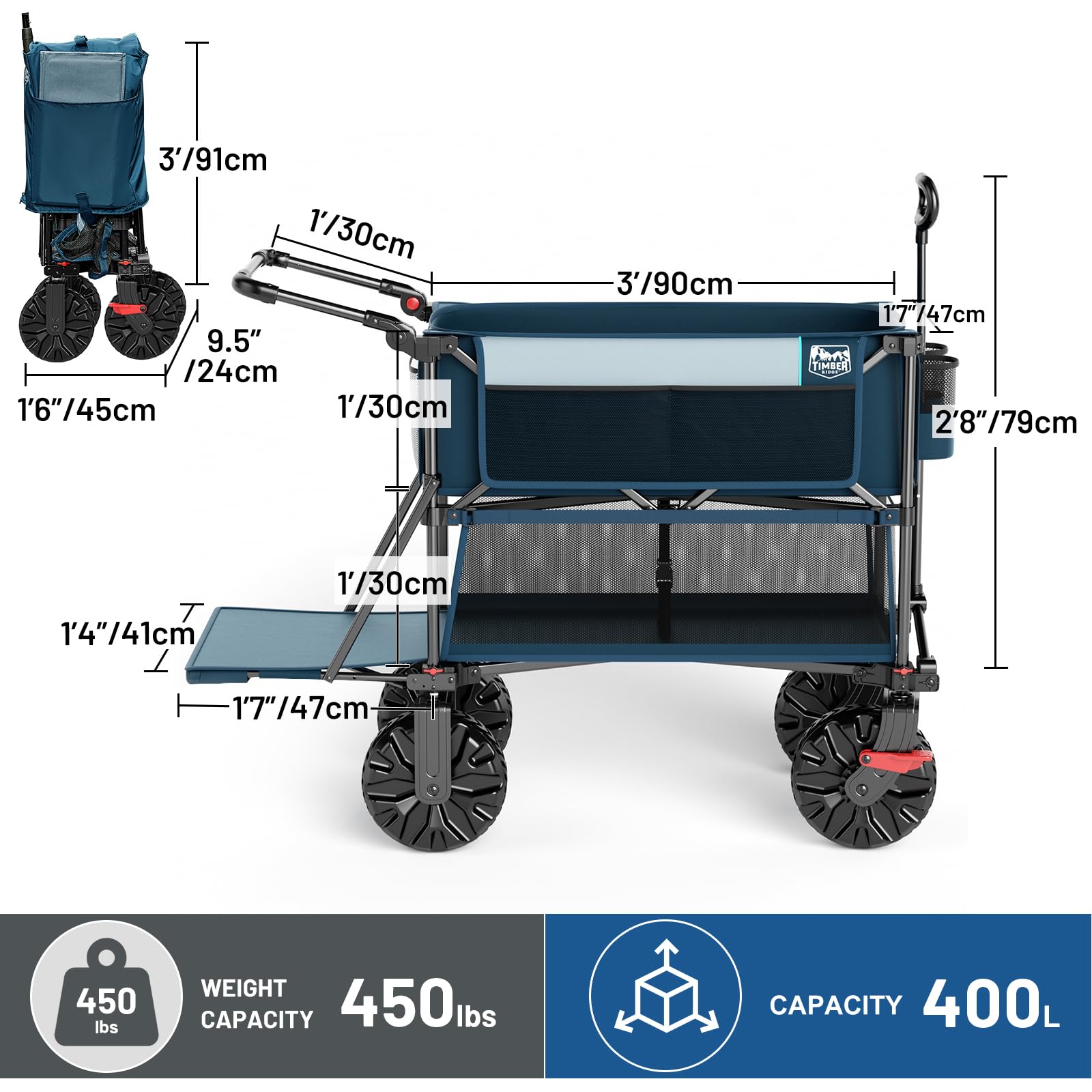 TIMBER RIDGE hauling a 10x10 canopy to show secure fit benefit