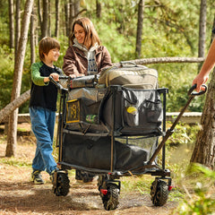 TIMBER RIDGE folded compact in car trunk for easy transport and storage