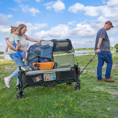 TIMBER RIDGE folded wagon compact in trunk for space-saving transport