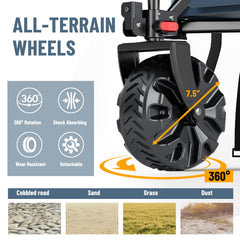 TIMBER RIDGE folded compact wagon in trunk for easy transport benefit