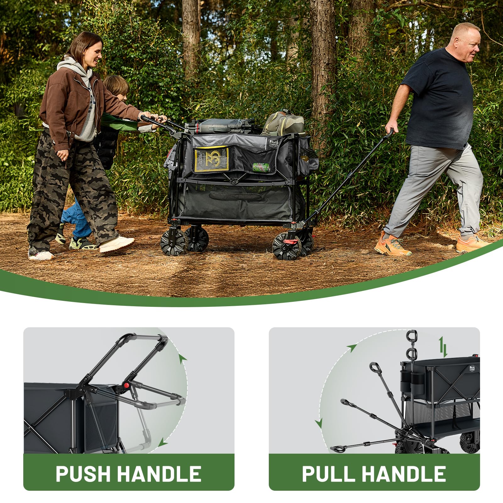 TIMBER RIDGE loaded wagon carrying cooler, chairs, and sports equipment
