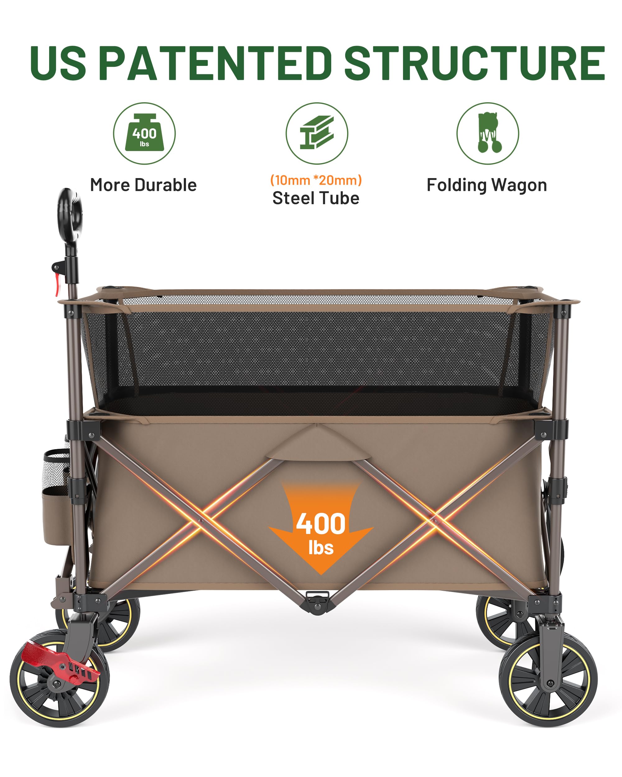 TIMBER RIDGE side pocket and cup holders keeping essentials handy and secure