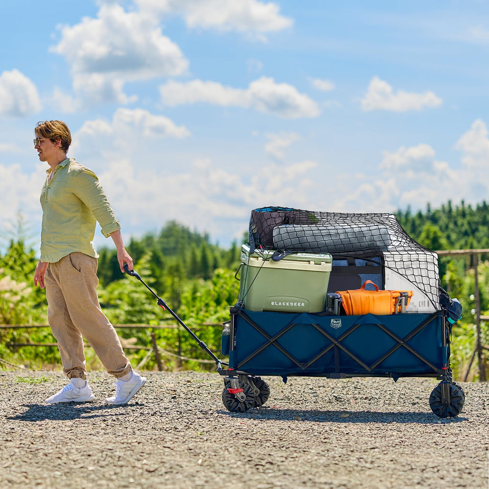 TIMBER RIDGE side profile with telescoping handle demonstrating easy maneuvering