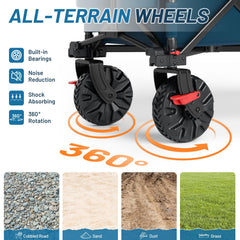 TIMBER RIDGE PVC wheel close-up showing 360° rotation for smooth terrain