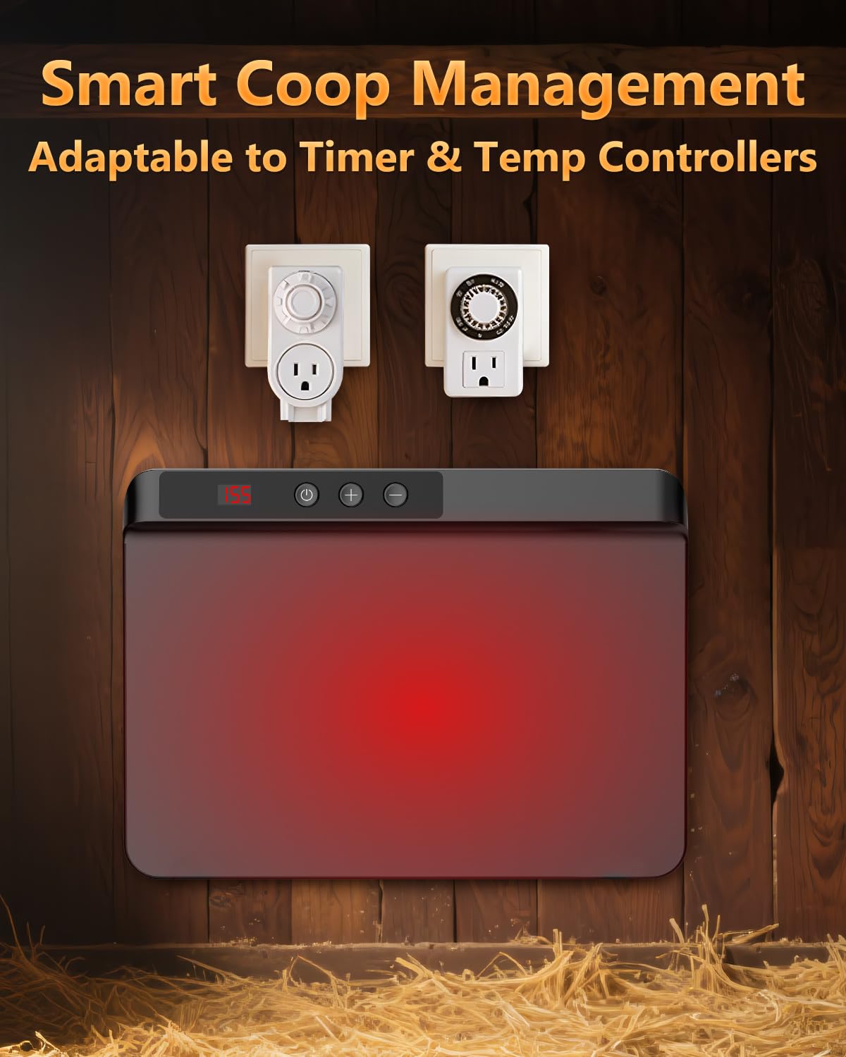 TIMEBAL remote control in hand demonstrating convenient temperature adjustment