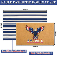 Timgle layered set on porch showing protective double-rug setup benefit