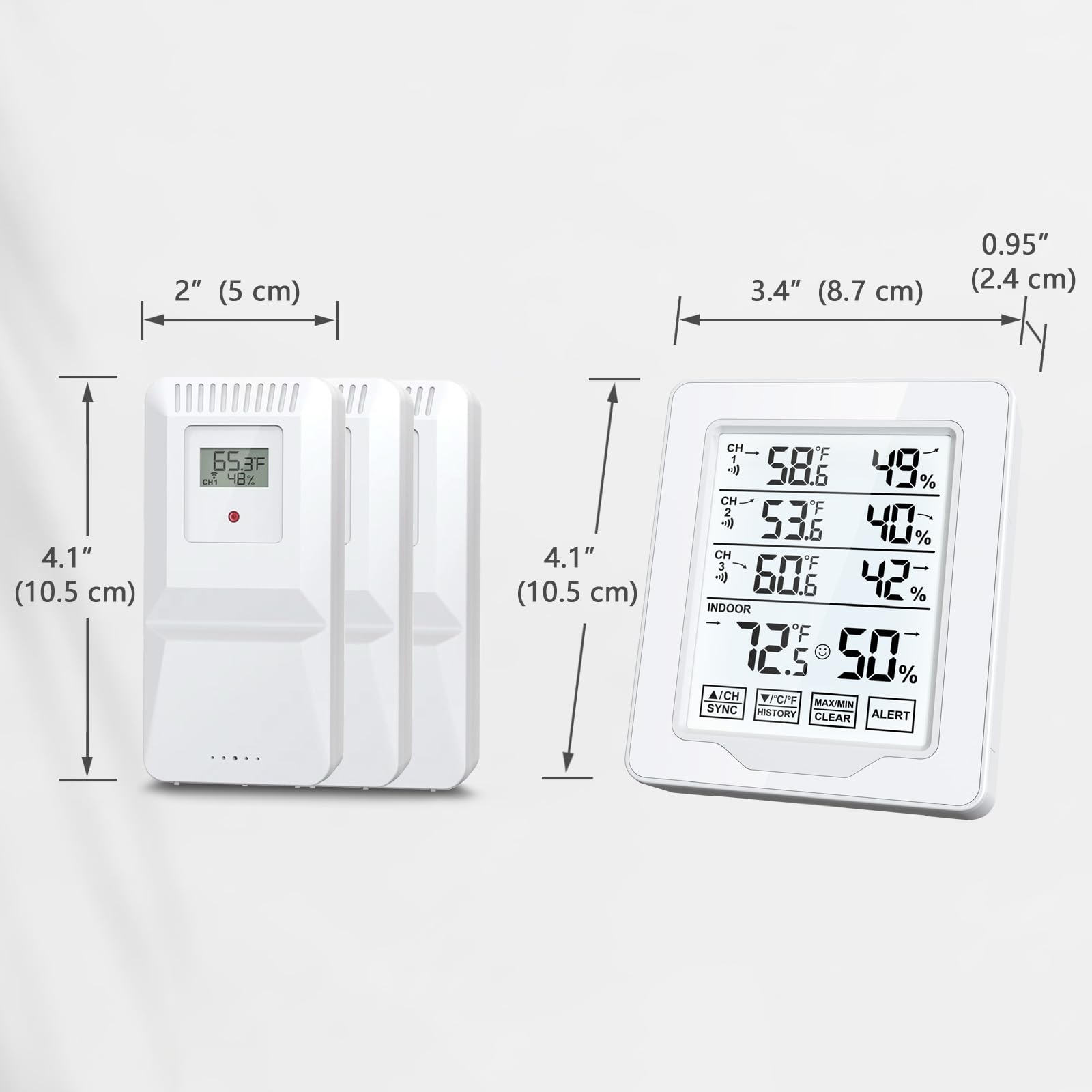 Timloon sensor held in hand to show compact size and portability benefit
