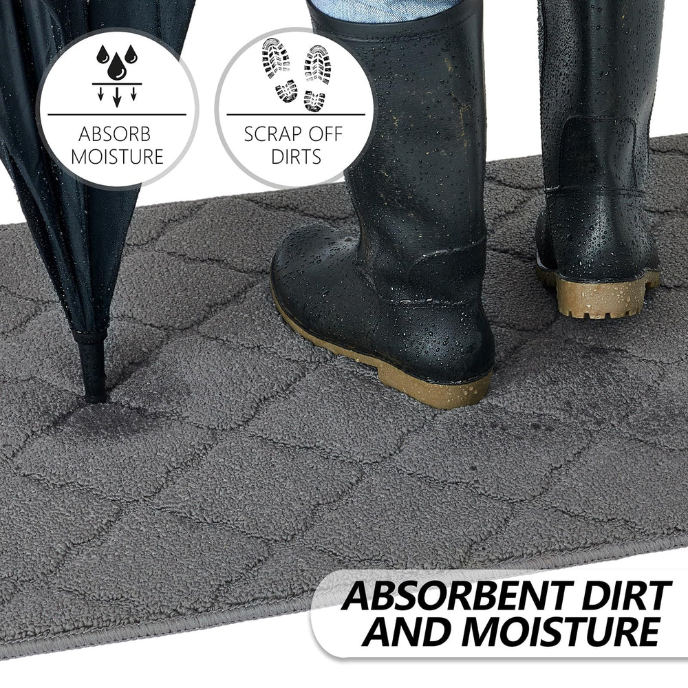 Timo rubber backing detail preventing slips and protecting floors