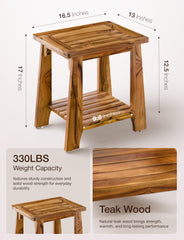 Tinamo close-up of teak grain and knots highlighting natural durability and finish