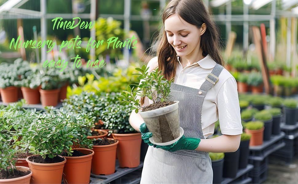 TineDew pots displayed on a shelf with plants showing attractive indoor styling benefit