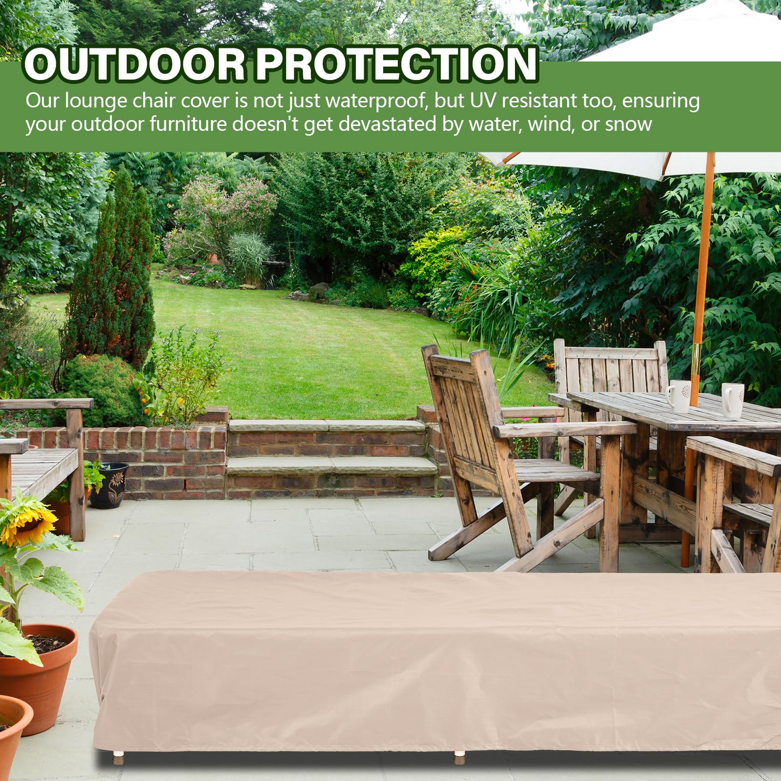 Tingjoo lifestyle patio setting showing covers blending with outdoor décor