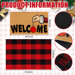 Tinideya close-up of buffalo plaid texture showing durable weave and color