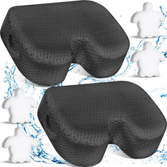 Tinideya front view showing booster seats and sponges for added tub comfort