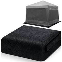 Tinideya front view 10x10 tent carpet showing full coverage and protection