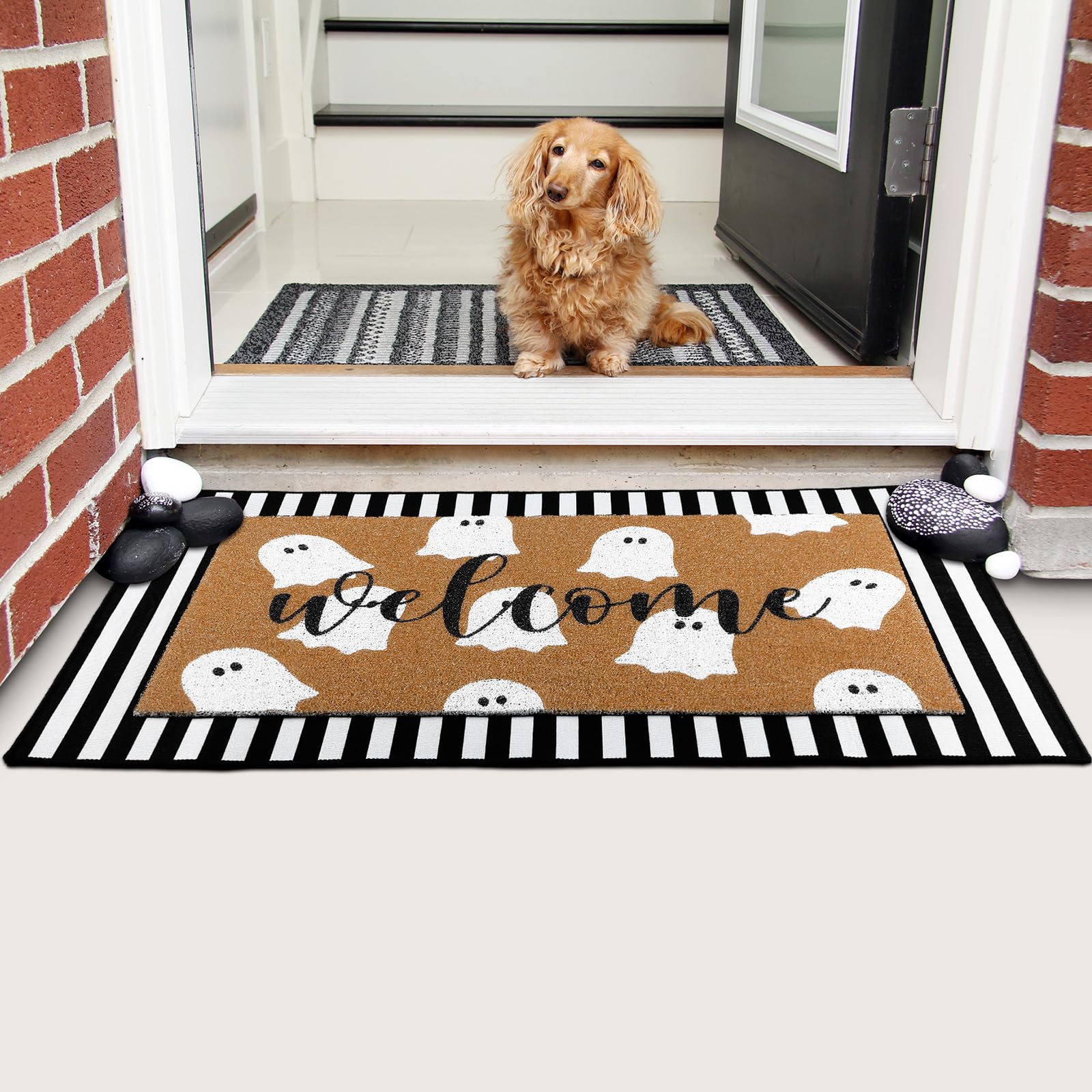 Tinideya mats in porch setting creating welcoming ambience