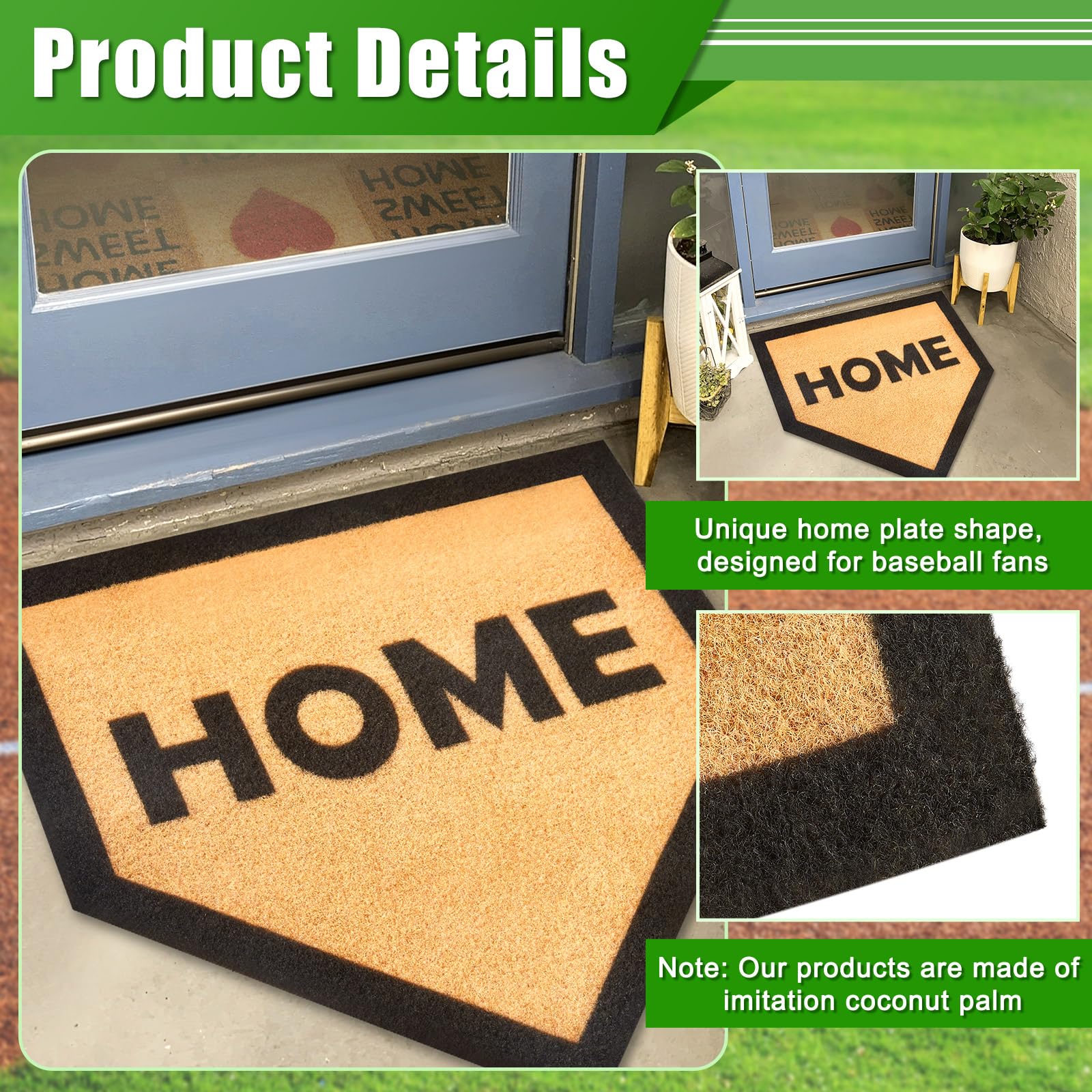 Tinideya mat in porch setting demonstrates protection and aesthetic curb appeal