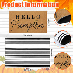 Tinideya layered doormat set styled on porch for seasonal curb appeal