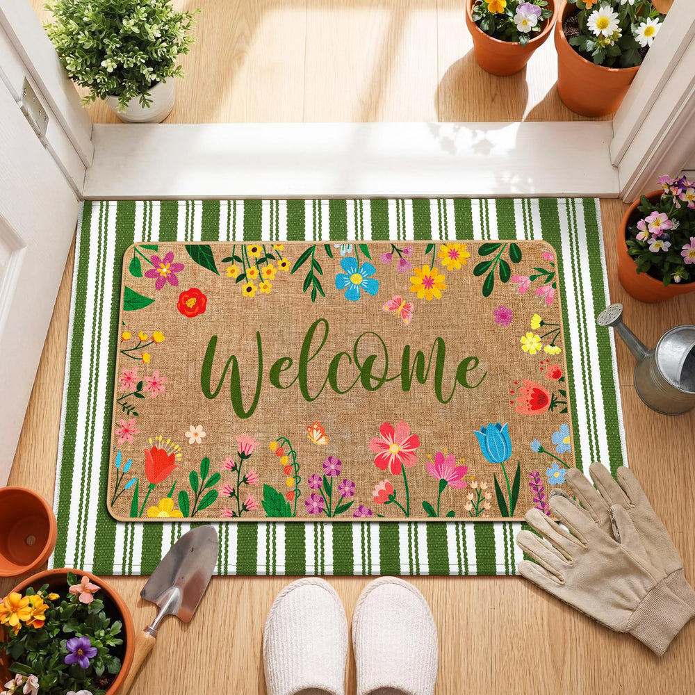 Tinideya lifestyle scene at garden entryway conveying seasonal charm