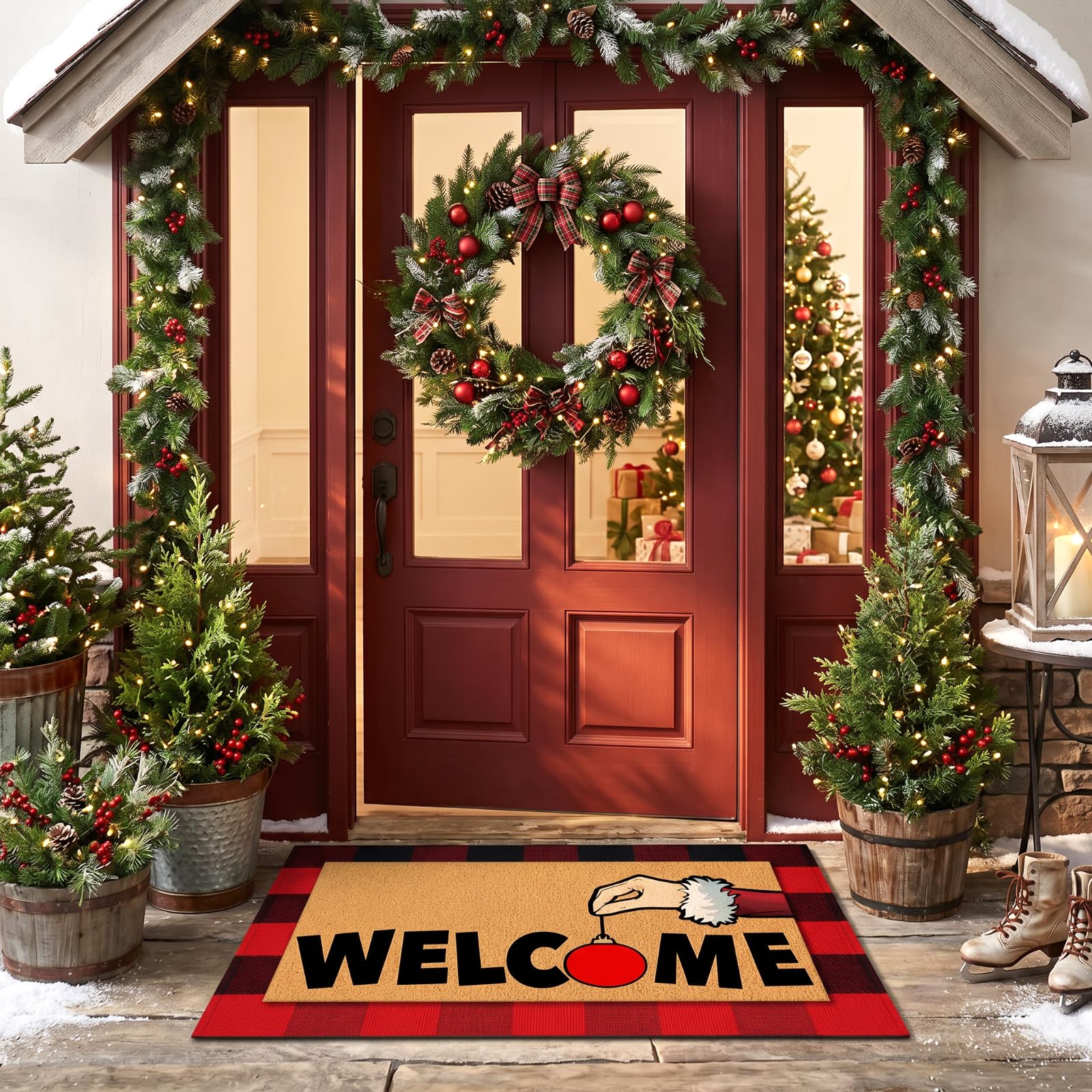 Tinideya packaged two-piece door mat set ready to gift or display