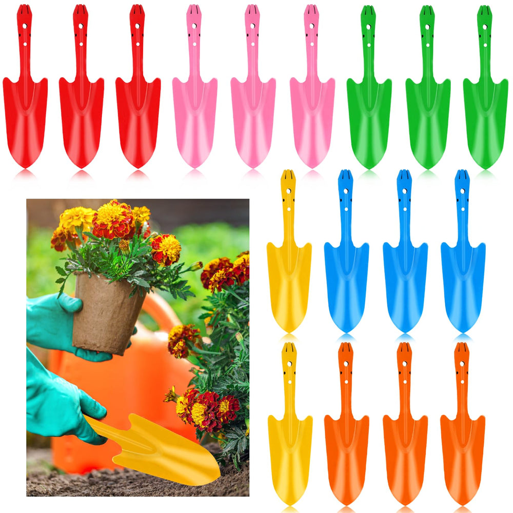 TINSKY front view of 18 colorful trowels showing organized set and easy selection