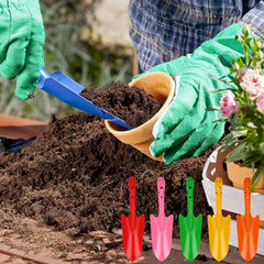 TINSKY trowel in use transplanting a succulent, speeding repotting tasks