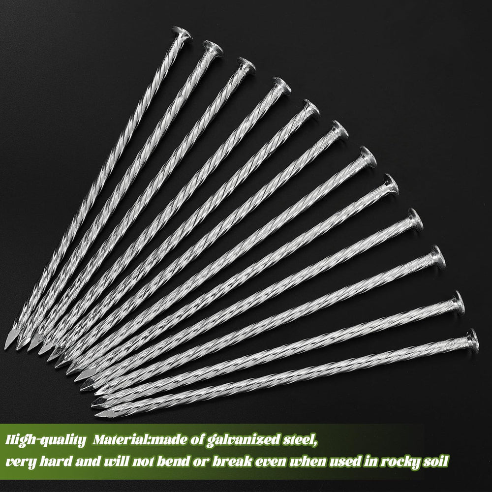 TINSKY stakes in use anchoring artificial grass for stable turf installation