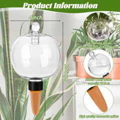 TINSKY globe inserted into a potted plant supplying steady moisture to soil and roots