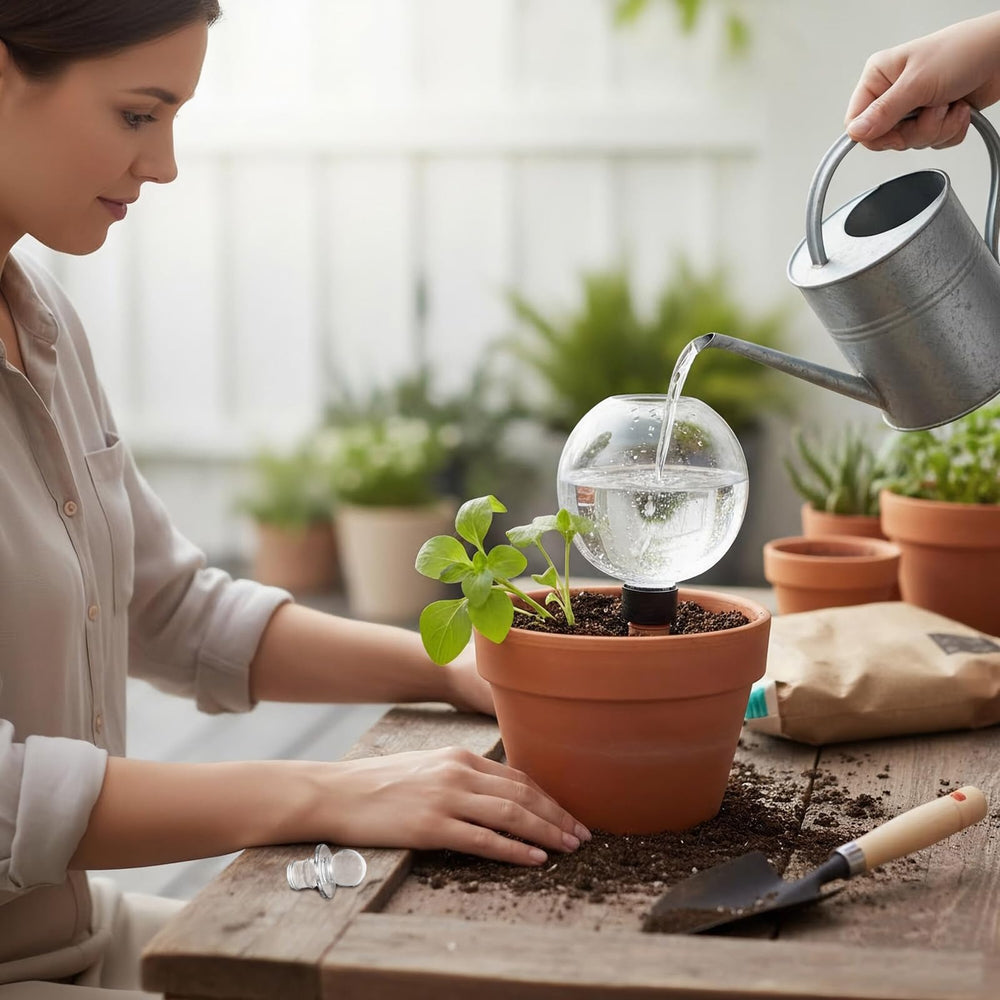 TINSKY top-fill cover removed to show quick refill access for faster watering