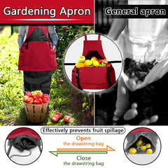 Tintsabo detachable harvest bag with drawstring securing picked produce