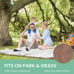 Tiny Land in-use at a family picnic demonstrating seating comfort