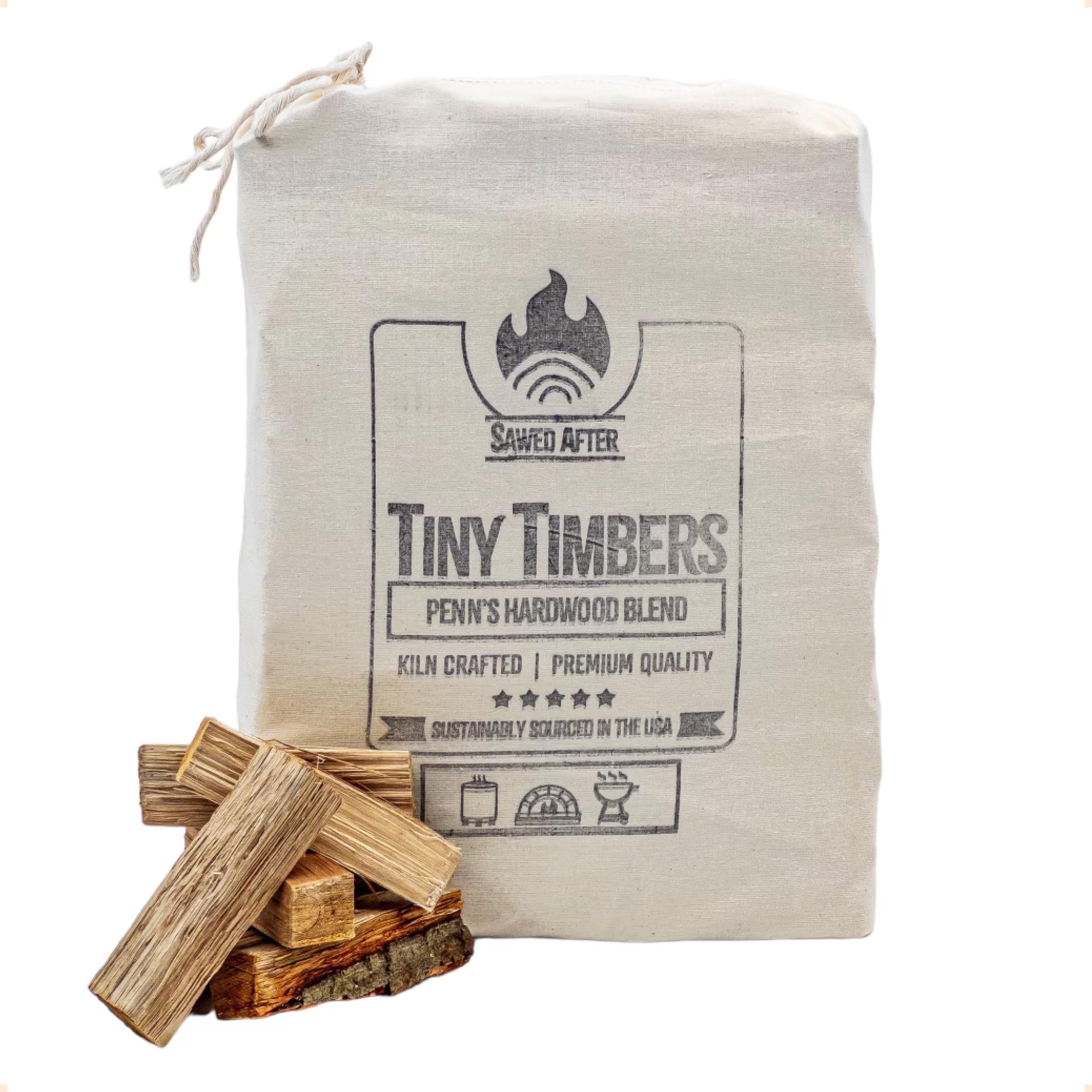 Tiny Timbers in backyard setting showing ambient table-top fire enjoyment