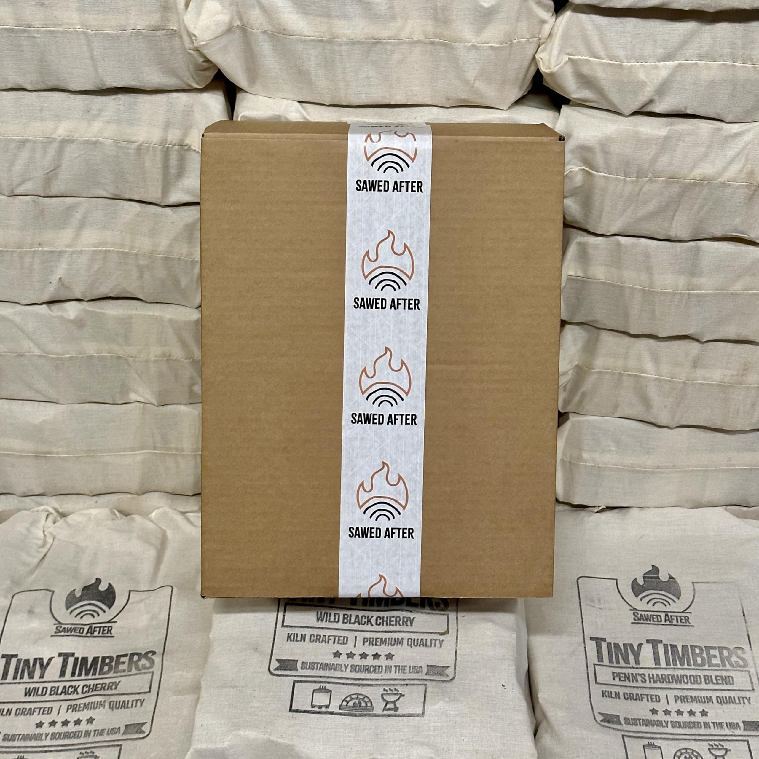 Tiny Timbers open box filled edge-to-edge showing fully packed benefit