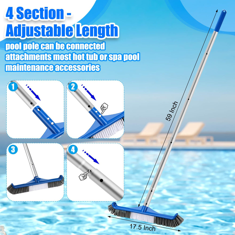 Tioncy 17.5-inch brush head scrubbing tiles for effective debris removal