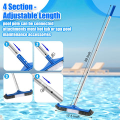 Tioncy 17.5-inch brush head scrubbing tiles for effective debris removal