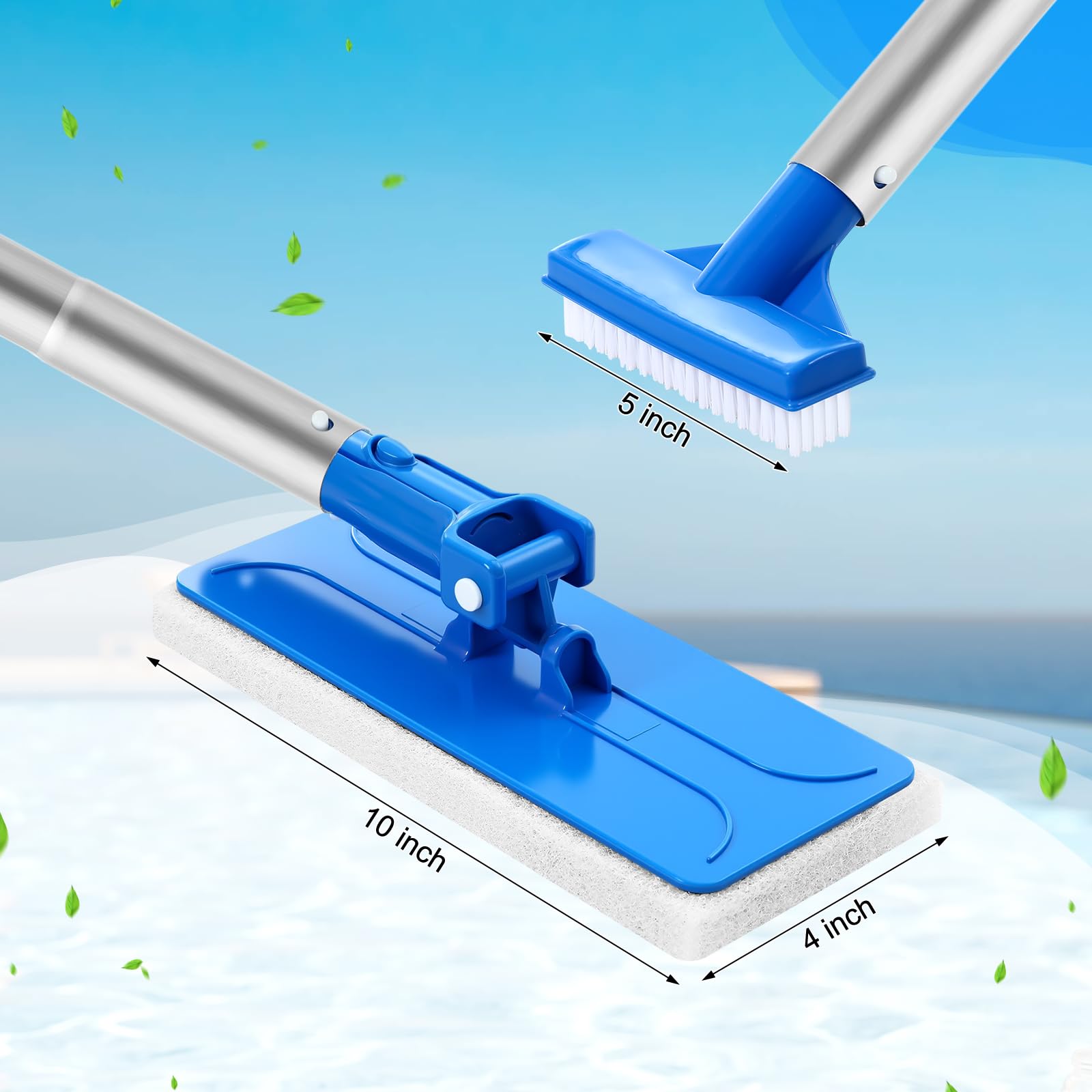 Tioncy aluminum pole detail highlighting lightweight, rust-resistant reach