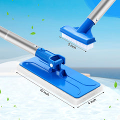 Tioncy aluminum pole detail highlighting lightweight, rust-resistant reach