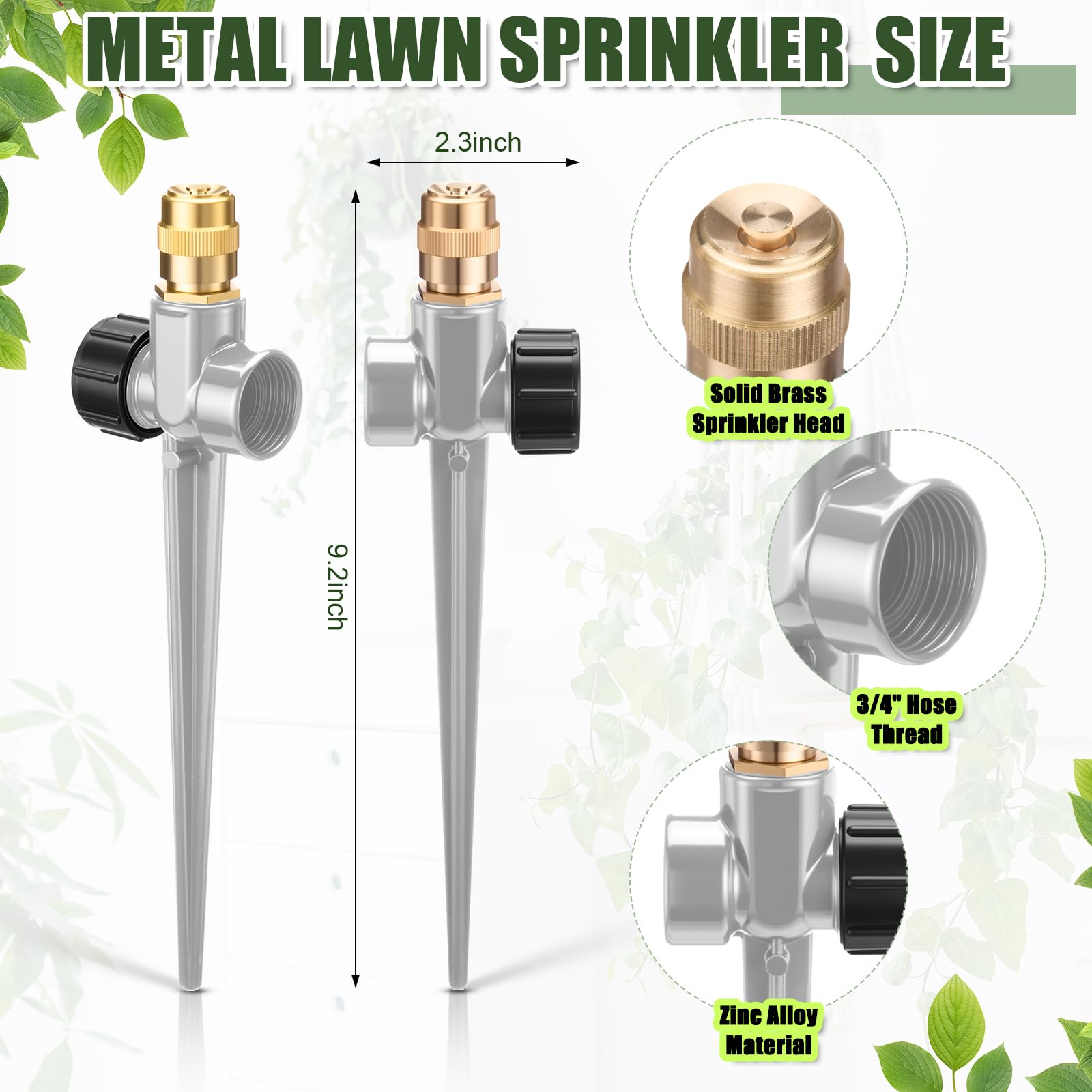 Tioncy close-up of brass nozzle highlighting adjustable spray control and durability