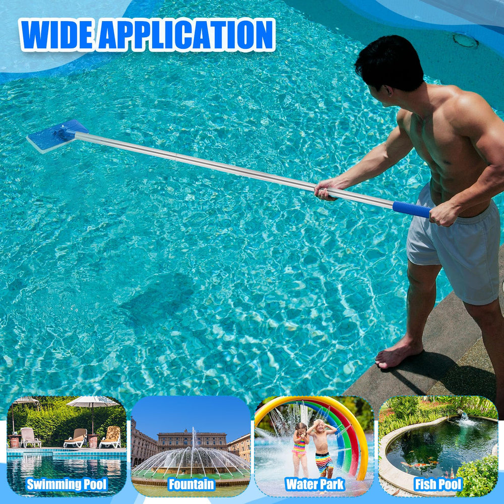 Tioncy lifestyle scene cleaning a pool demonstrating quick maintenance