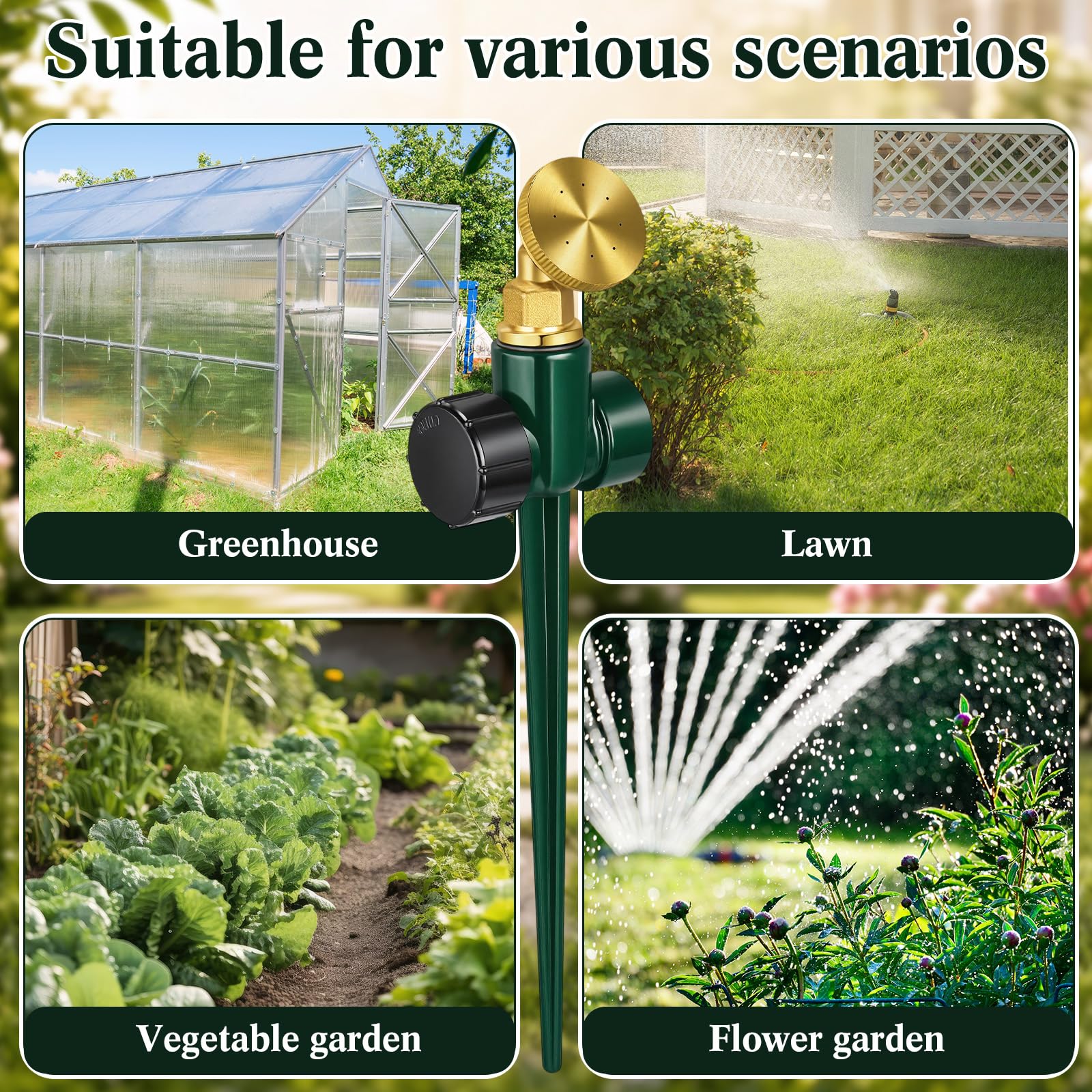Tioncy package contents with four sprinklers and four screen gaskets for replacements