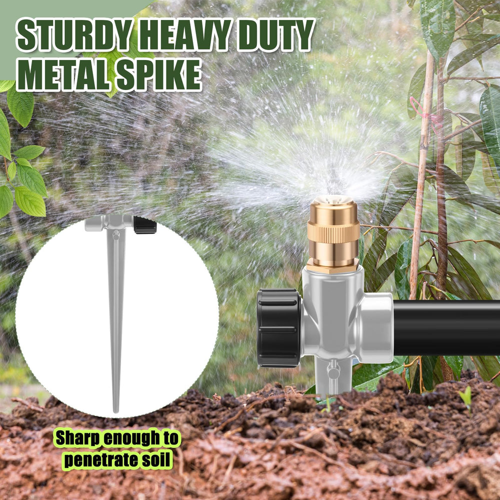 Tioncy sprinkler beside ruler for scale showing compact size and placement options