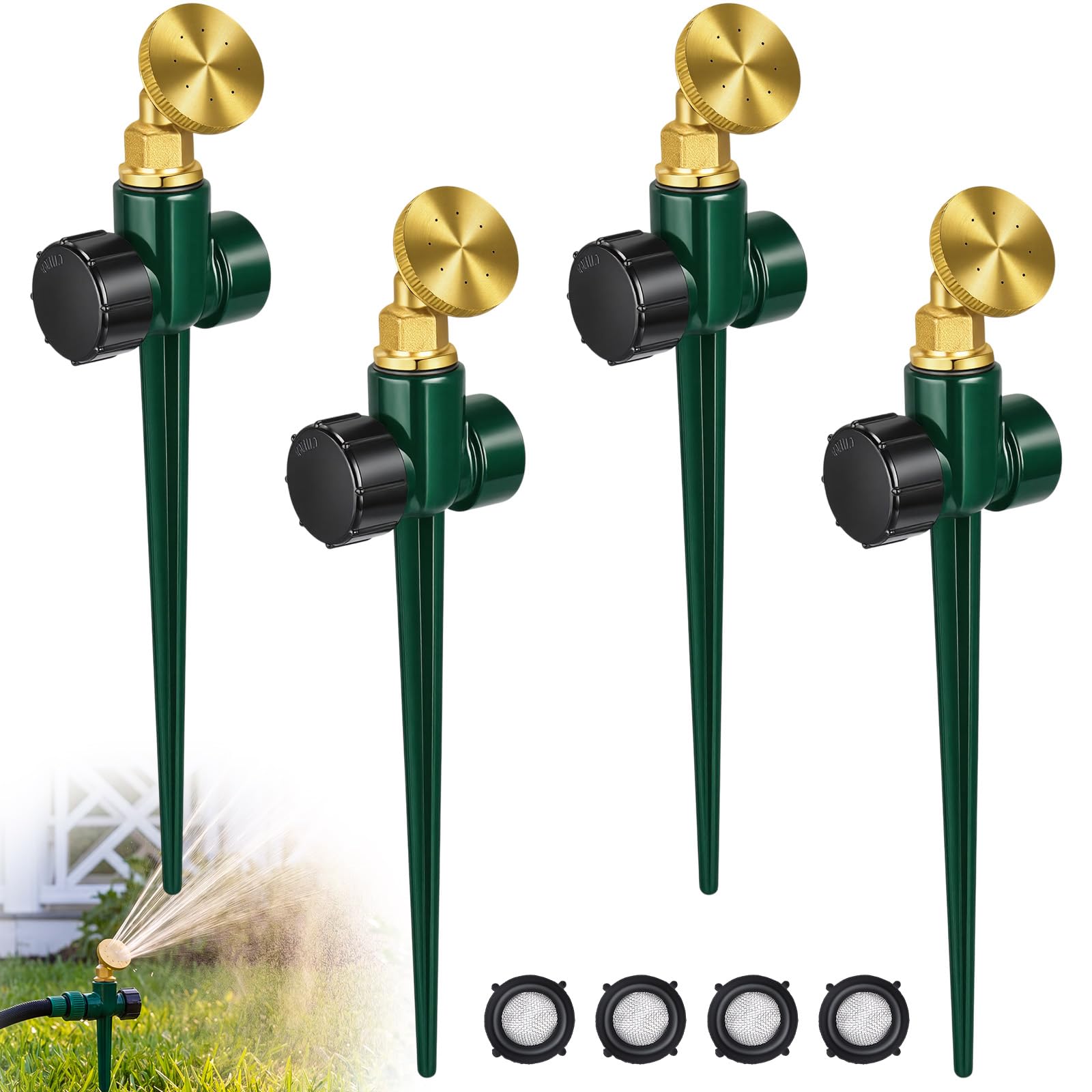 Tioncy sprinkler front view showing compact durable build and easy setup benefit