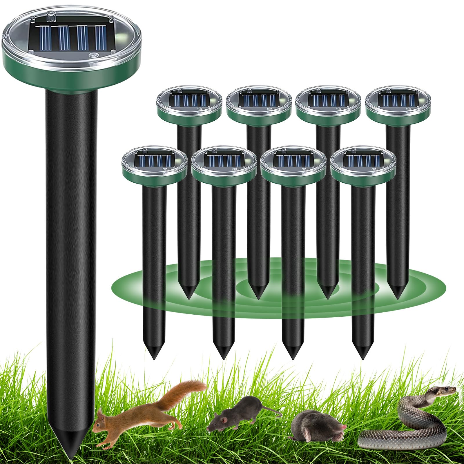 Tirgo front packaging showing 12 repellent stakes and product benefits