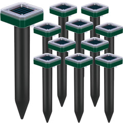 Tirgo front packaging showing 12 solar ultrasonic stakes and kit benefits