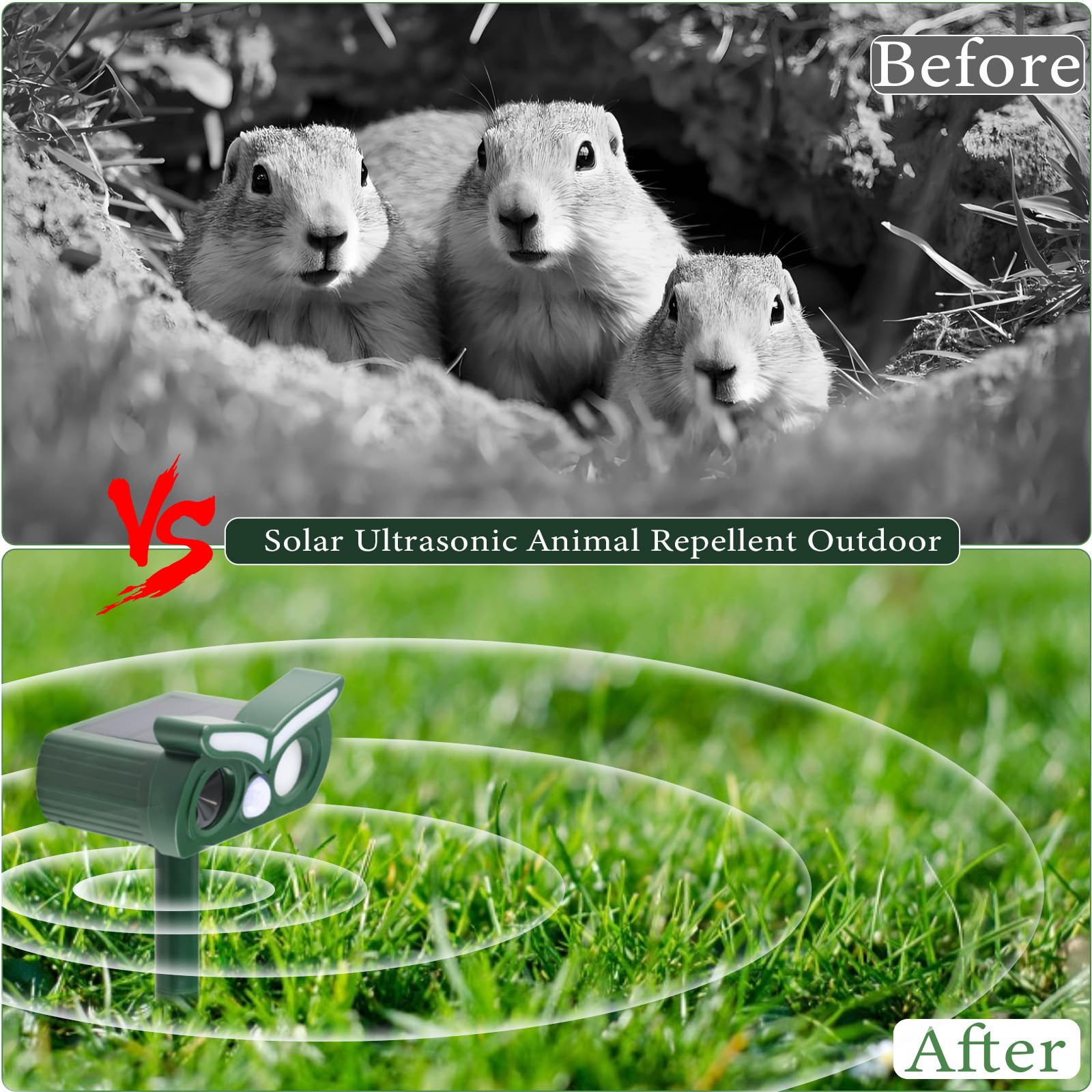 Tirgo LED strobe in action demonstrating visible animal deterrence