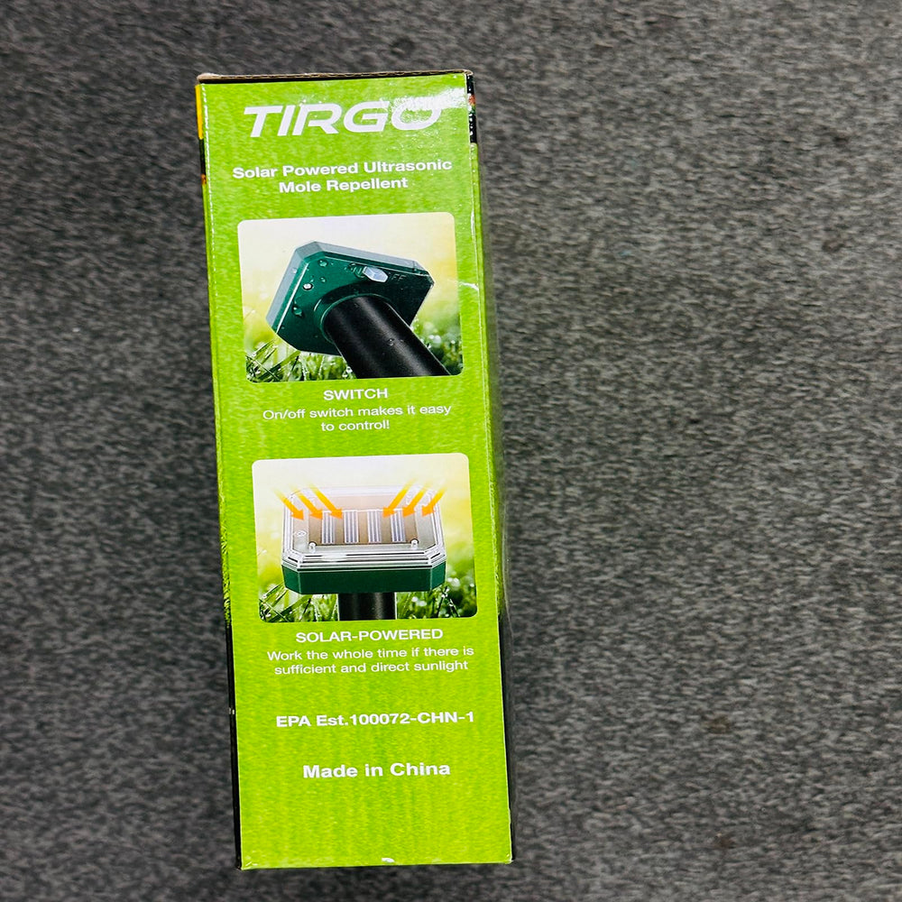 Tirgo packaging box and manual showing ready-to-use convenience
