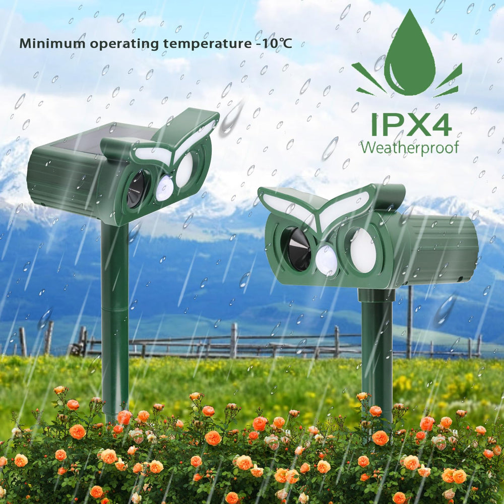 Tirgo stake mounted in garden protecting plants from pests