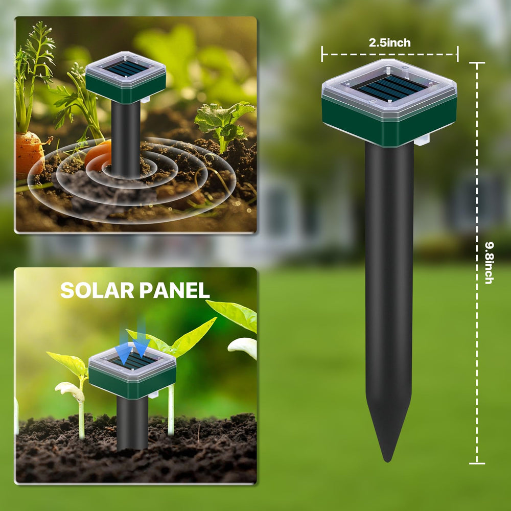 Tirgo multiple stakes placed in grid across lawn for wide area deterrence