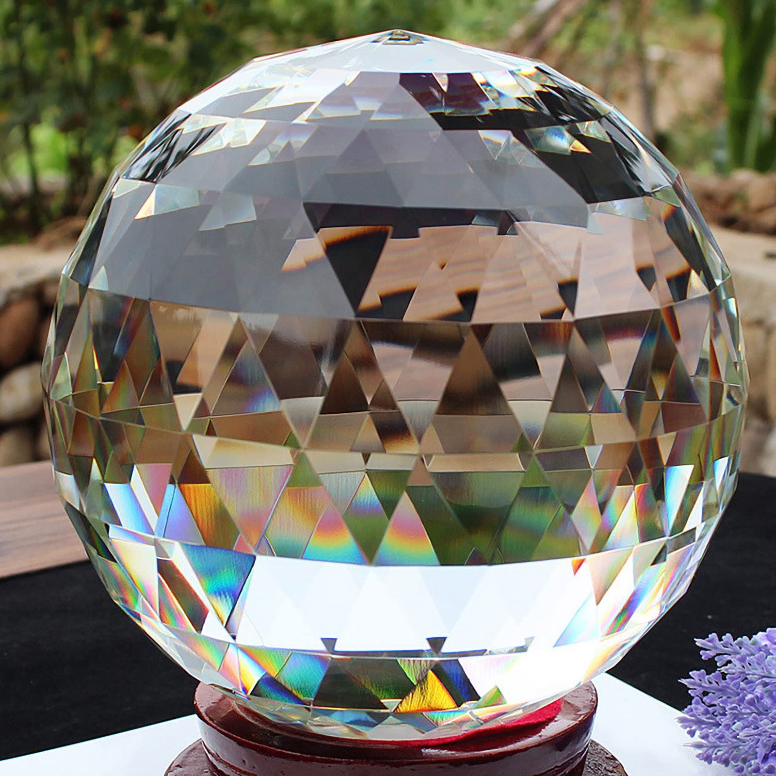 Tirifer window display rainbow refractions casting colorful light