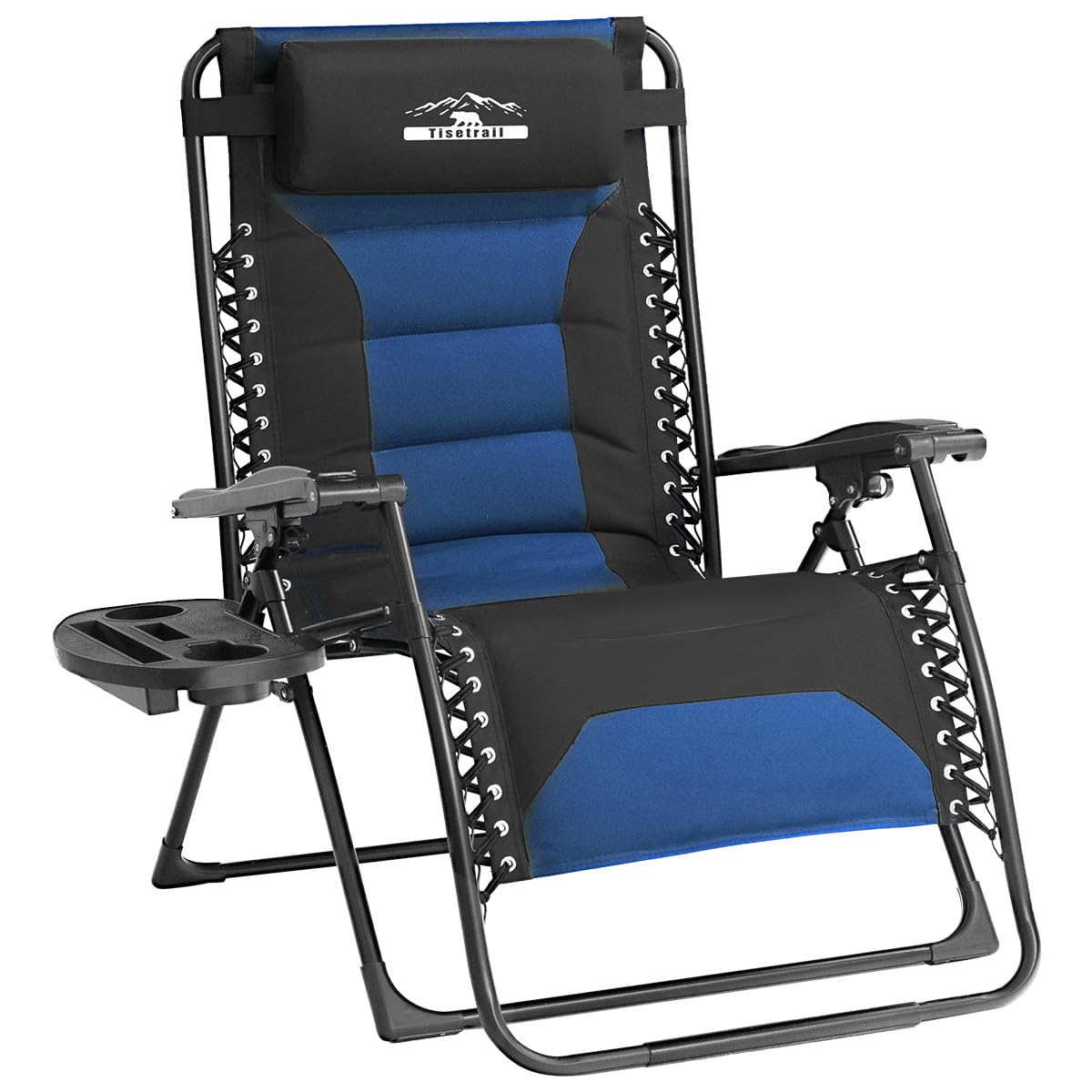 Tisetrail front view of oversized recliner showing roomy seat and padding benefit