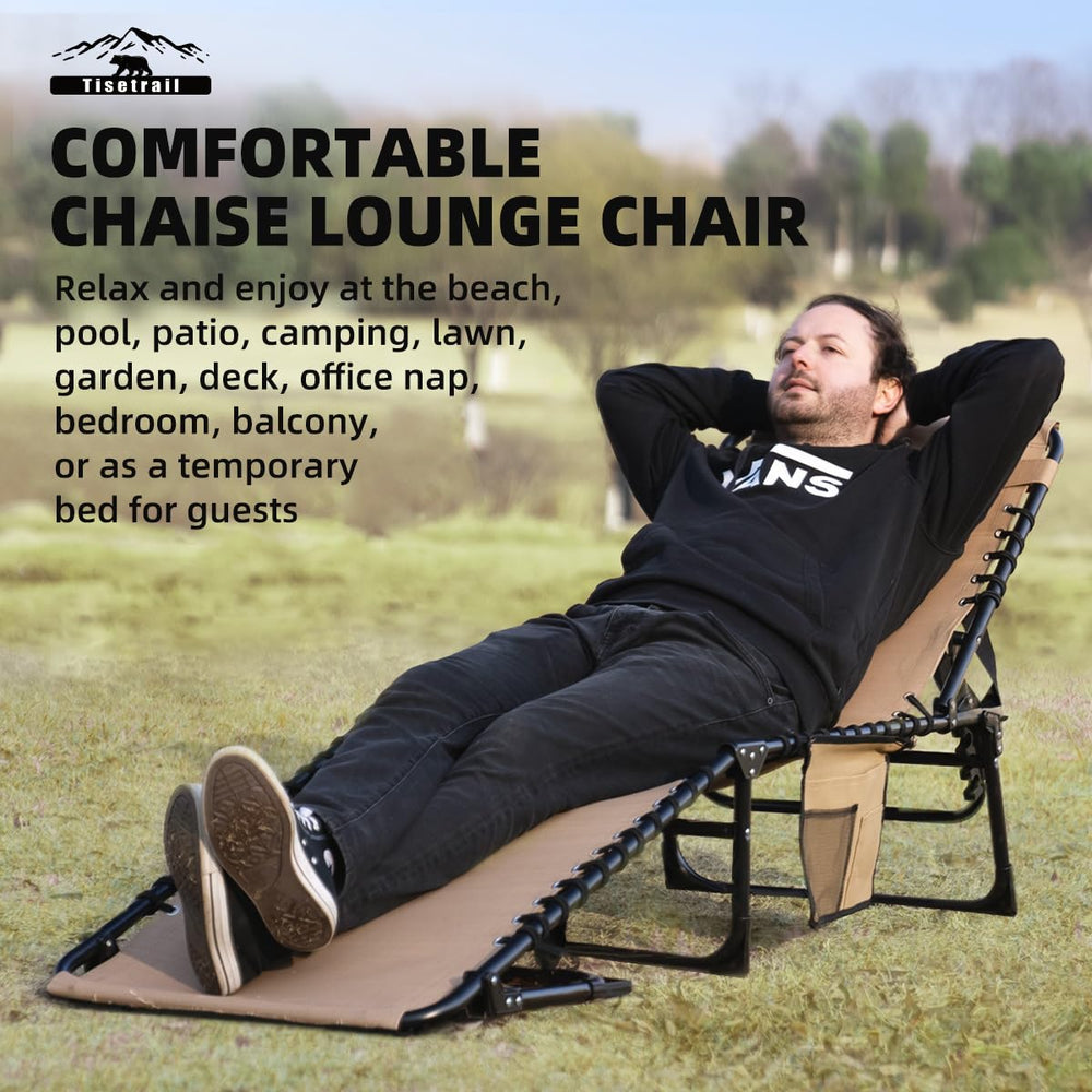Tisetrail chaise lounge in use poolside for relaxed sunbathing